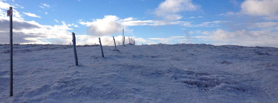Premières neiges en allant vers la chapelle de Vassivière